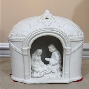 White Ceramic Nativity